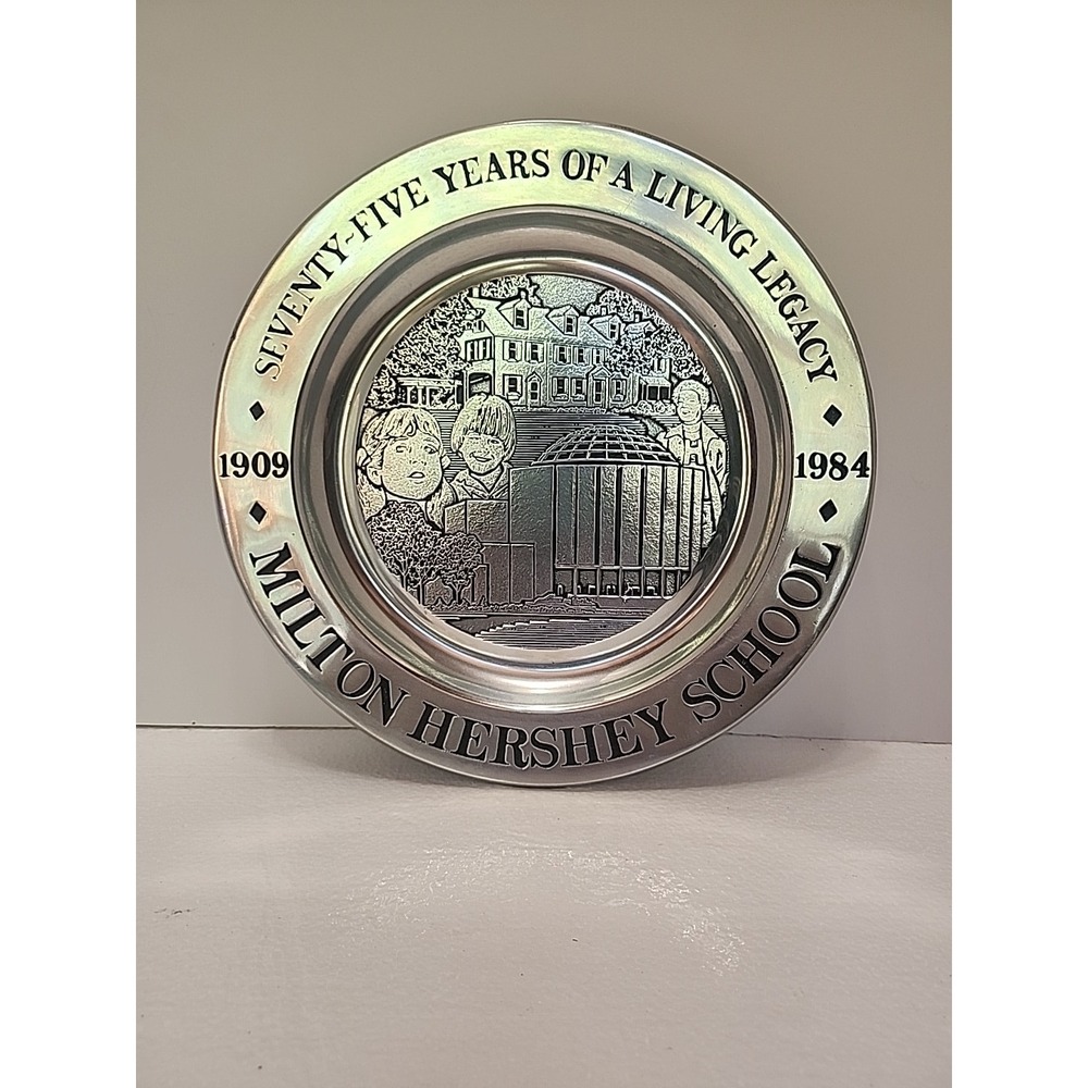 Wilton Armetale 1984 Commemorative Plate 75th anniversary Milton Hershey School